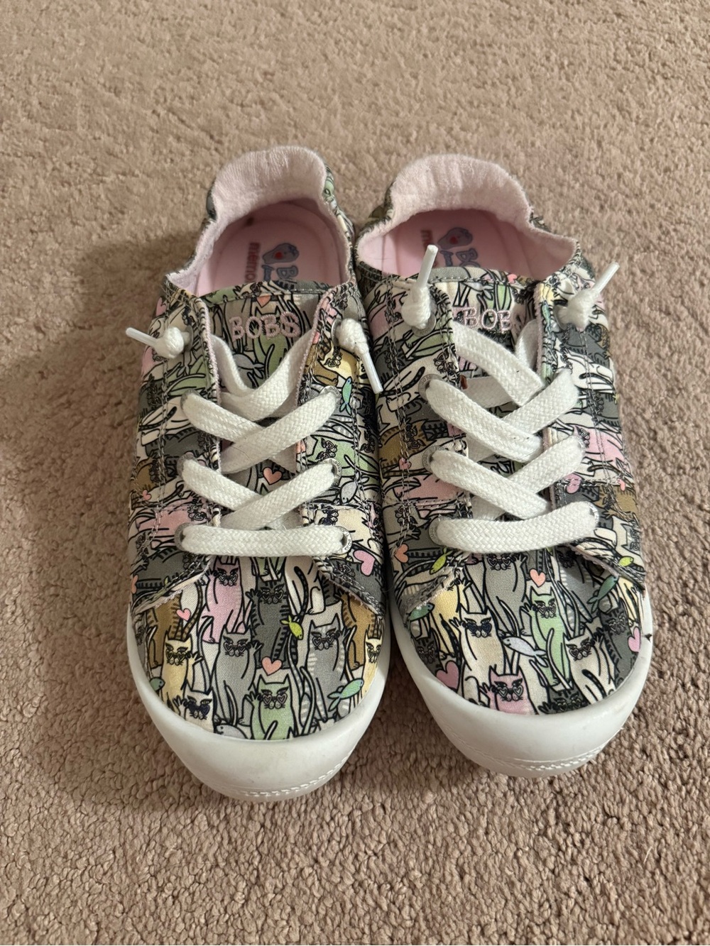 Skechers Bob’s | Cat Print Memory Foam Women’s Shoes | Size 10